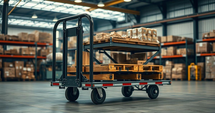 Carrinho de transporte de carga industrial: escolha ideal para eficiência Carrinho de transporte de carga industrial: escolha ideal para eficiência